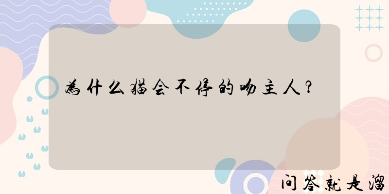 为什么猫会不停的吻主人？