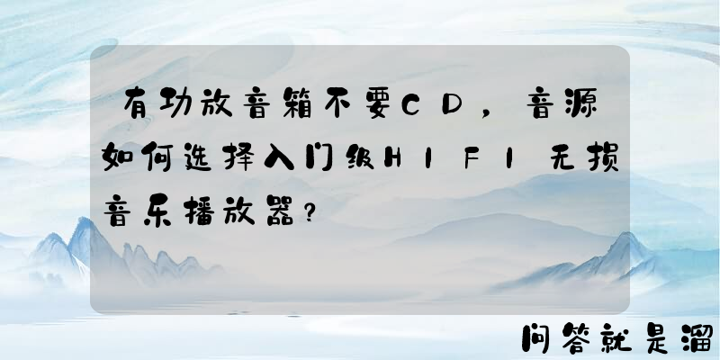 有功放音箱不要CD，音源如何选择入门级HIFI无损音乐播放器？