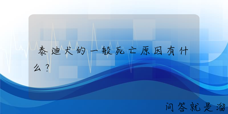 泰迪犬的一般死亡原因有什么？